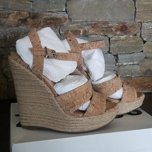SOLD.         NIB Schutz Dorida platform wedge espadrilles 8.5